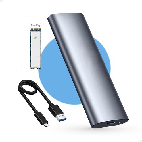 Box SSD M.2 Sata GLOWY USB 3.1 (Kèm cáp USB to Type-C)