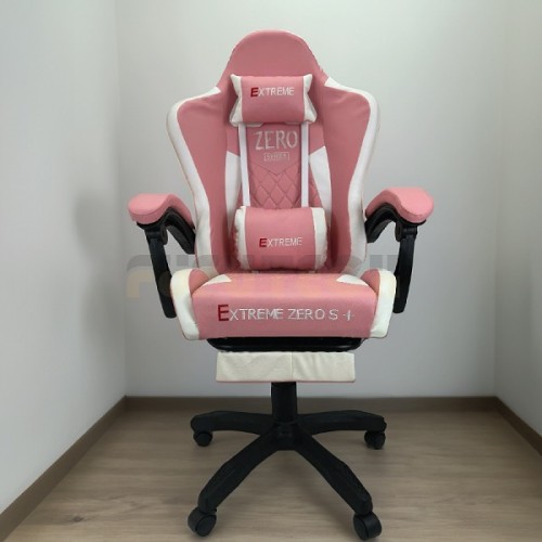 Ghế Gaming Zero S+ Có Kê Chân - Màu Hồng