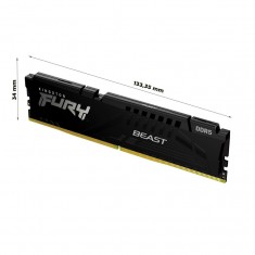 Ram Kingston Fury Beast 16GB (1x16GB) DDR5 5200MHz (KF552C40BB-16)