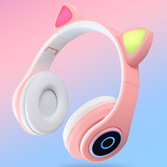 Tai Nghe Bluetooth Tai Mèo Tích Hợp Đèn LED - B39